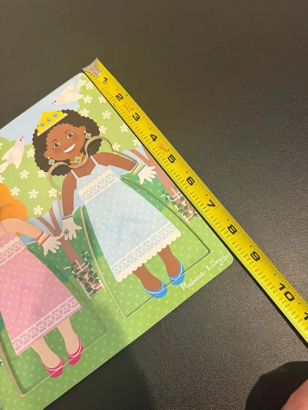 Melissa & Doug Princess Dress-Up Wooden Peg Puzzle Back. NO PIECES.